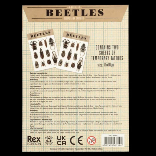 Temporary tattoos - Beetles