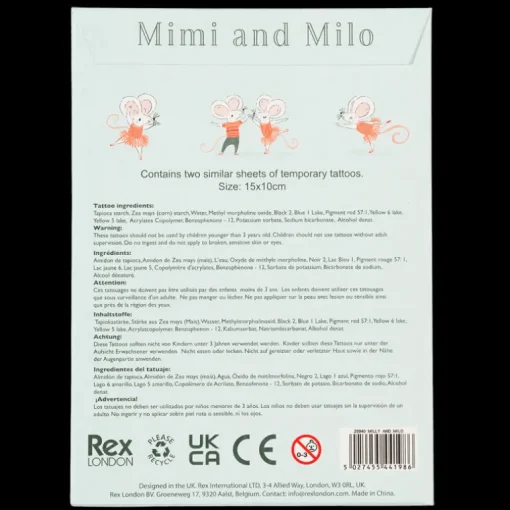 Temporary tattoos - Mimi and Milo
