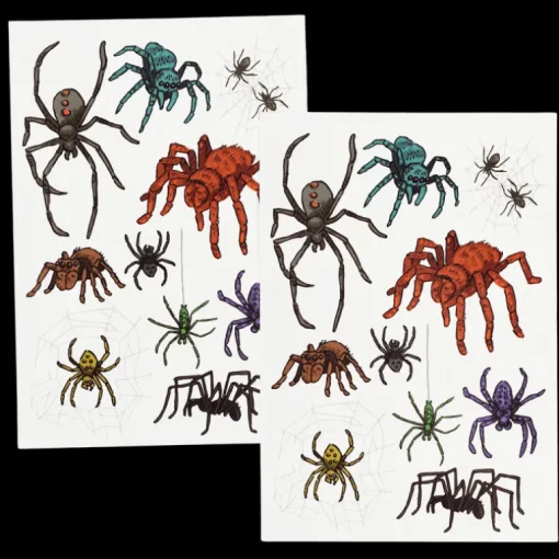 Temporary tattoos - Spiders