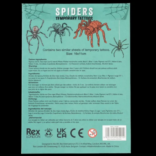 Temporary tattoos - Spiders