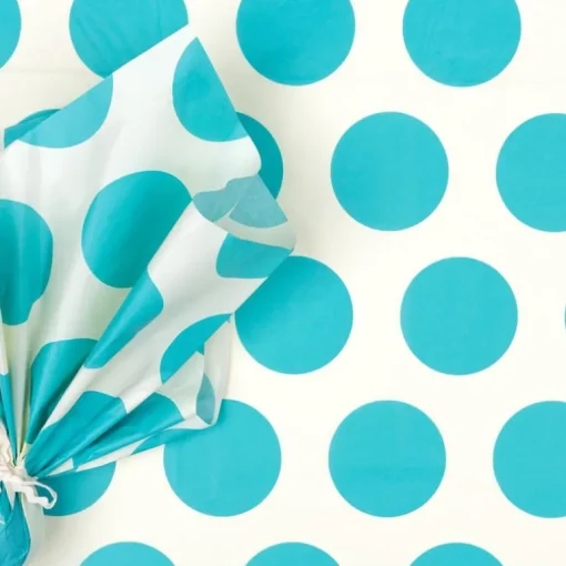 Tissue paper (10 sheets) - Spotlight turquoise on white