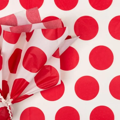 Tissue paper (10 sheets) - Spotlight red on white