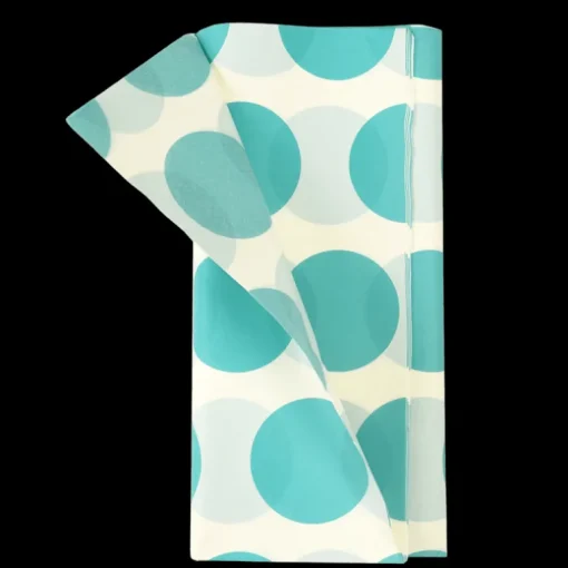 Tissue paper (10 sheets) - Spotlight turquoise on white