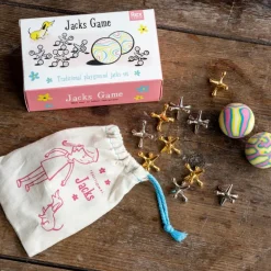 Traditional jacks playground game