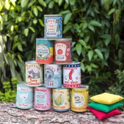 Traditional tin can alley game