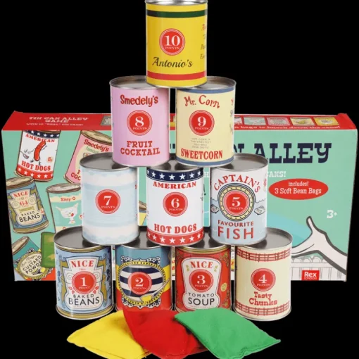 Traditional tin can alley game