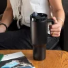Travel tumbler with handle (1.2Ltr) - Black