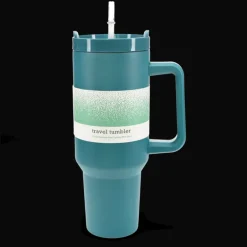 Travel tumbler with handle (1.2Ltr) - Petrol blue