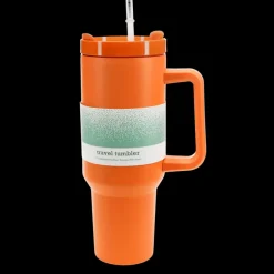 Travel tumbler with handle (1.2Ltr) - Orange