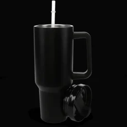Travel tumbler with handle (1.2Ltr) - Black