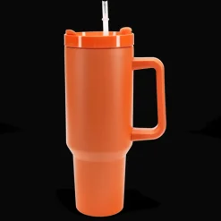 Travel tumbler with handle (1.2Ltr) - Orange