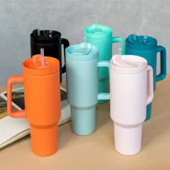 Travel tumbler with handle (1.2Ltr) - Mint green
