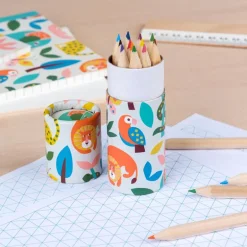 Tube of colouring pencils - Wild Wonders