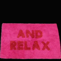 Tufted cotton bath mat - AND RELAX pink