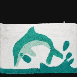 Tufted cotton bath mat - Dolphin