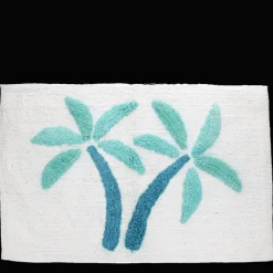 Tufted cotton bath mat - Palm trees