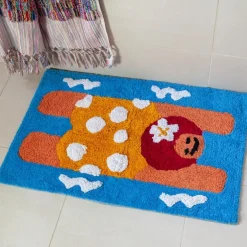 Tufted cotton bath mat - Swimmer