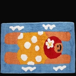 Tufted cotton bath mat - Swimmer