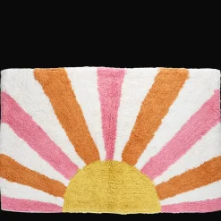 Tufted cotton bath mat - Sunset