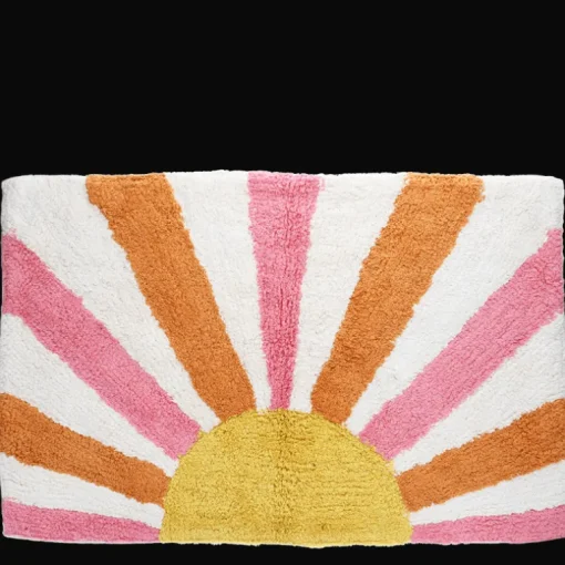 Tufted cotton bath mat - Sunset