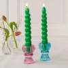 Twisted candles (pack of 2) - Dark green
