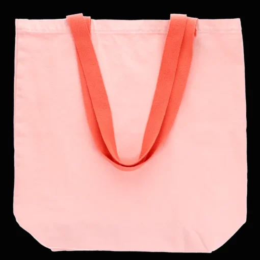 Two-tone cotton tote bag - Pink