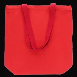 Two-tone cotton tote bag - Red