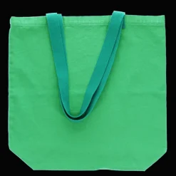 Two-tone cotton tote bag - Green