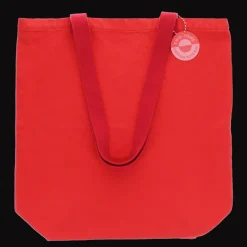 Two-tone cotton tote bag - Red