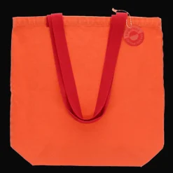Two-tone cotton tote bag - Coral