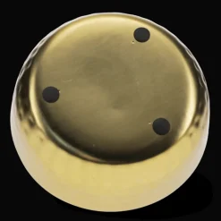3-wick scented candle bowl - Gold tone hammered metal
