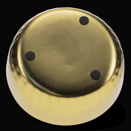 3-wick scented candle bowl - Gold tone hammered metal
