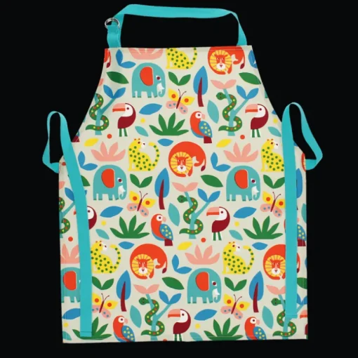 Wipeable cotton children's apron - Wild Wonders