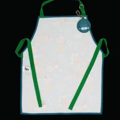 Wipeable cotton children's apron - Fairies in the Garden