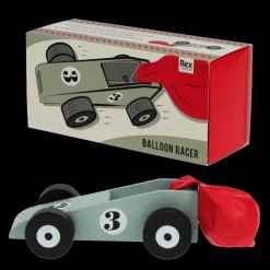 Wooden balloon-powered racing car