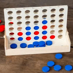 Wooden Four in a Row game set