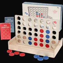 Wooden Four in a Row game set