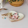 Wooden heart-shaped trinket dish - Cat