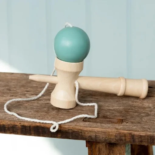 Wooden kendama catch cup and ball