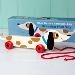 Wooden pull toy - Charlie the Sausage Dog