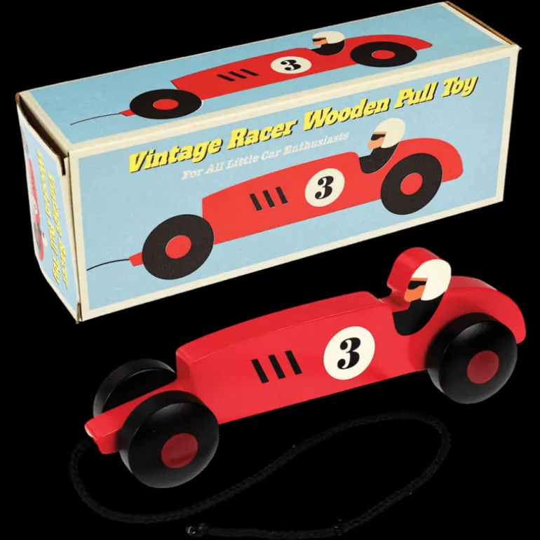 Wooden pull toy - Vintage Racer