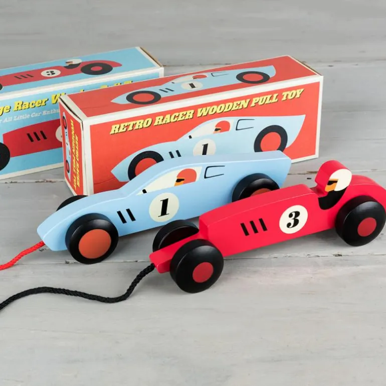 Wooden pull toy - Vintage Racer