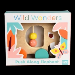 Wooden push along toy- Wild Wonders elephant