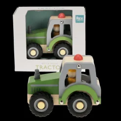 Wooden push along vehicle toy - Tractor (green)