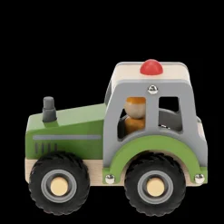 Wooden push along vehicle toy - Tractor (green)
