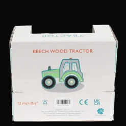 Wooden push along vehicle toy - Tractor (green)