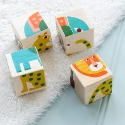 Wooden puzzle cubes - Wild Wonders