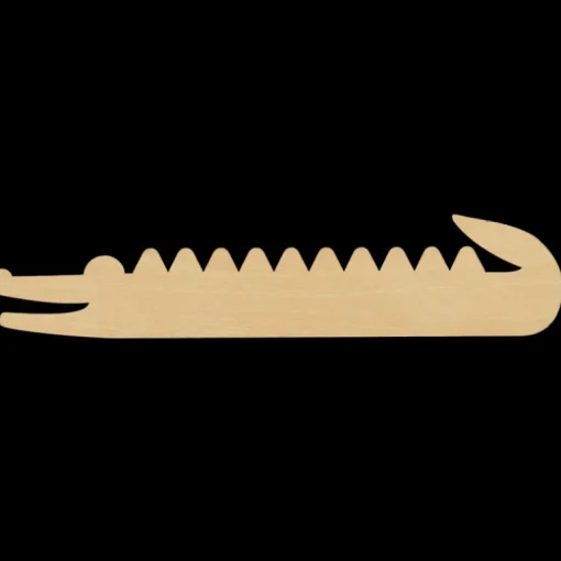 Wooden ruler - Crocodile