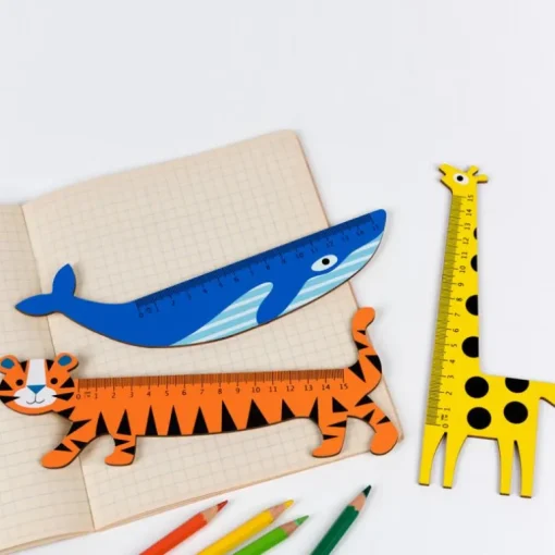 Wooden ruler - Yellow giraffe