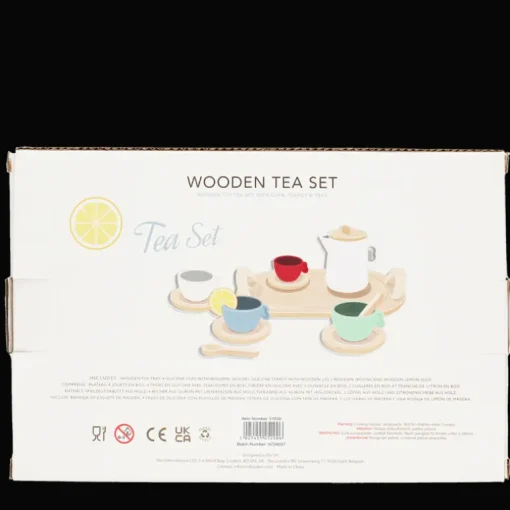 Wooden toy tea playset